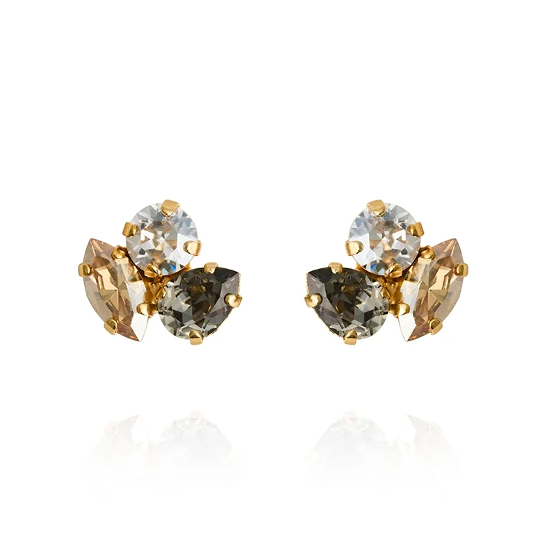 Caroline Svedbom - Ana Earrings Gold Black Golden Combo