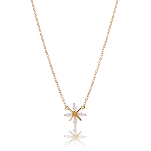 Snowflake Halsband Guld - Carolina Gynning - Moderna smycken med en betydelse - Nordic Spectra