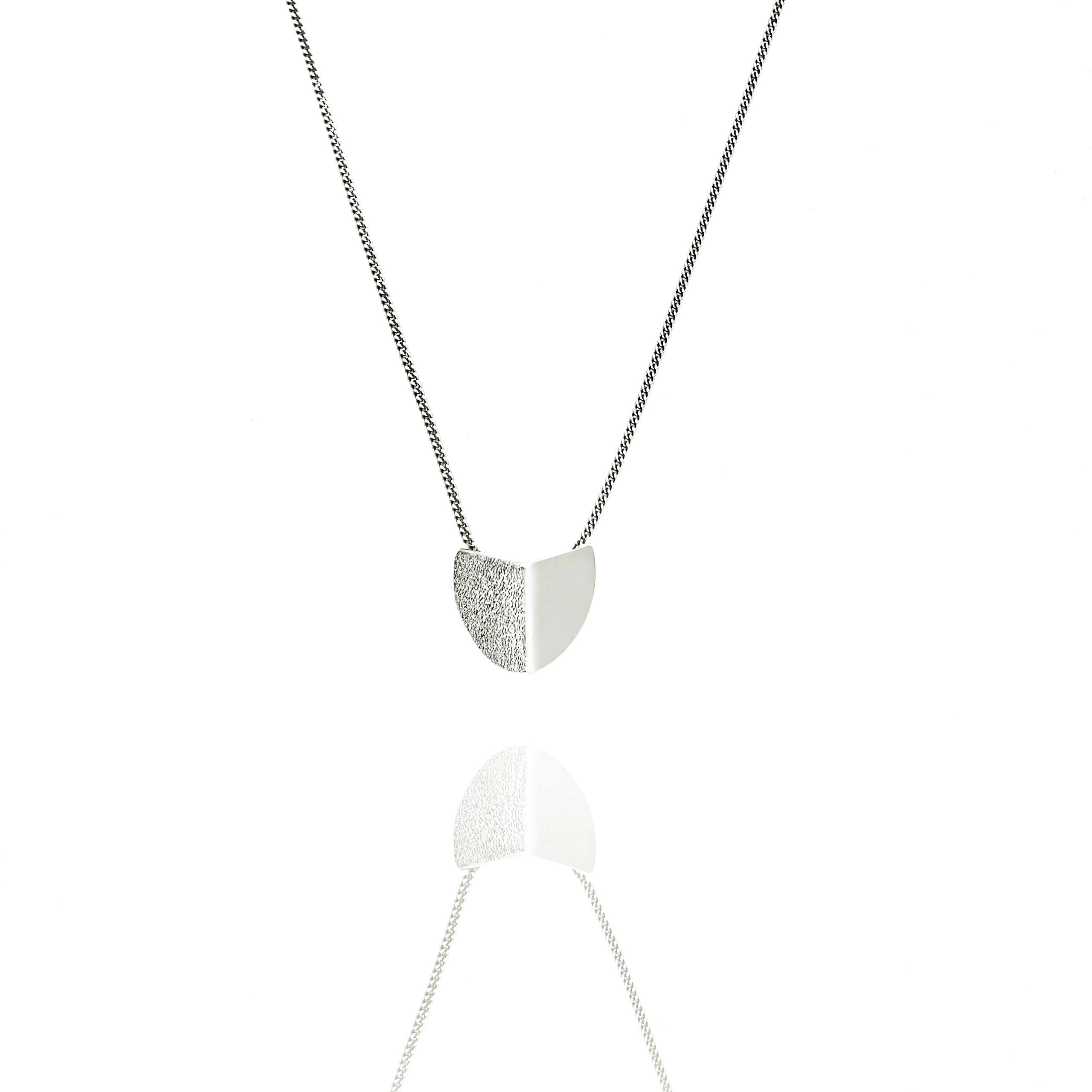 CU Jewellery - Roof Big Pendant Necklace Silver