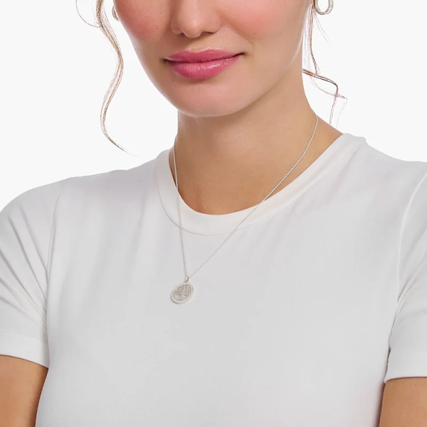 Halsband med Tree of Love med Vit Emalj - Thomas Sabo - Snabb leverans & paketinslagning - Nordic Spectra