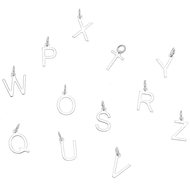 Letter A-Z Silver -CU Jewellery - Snabb frakt & paketinslagning - Nordicspectra.se