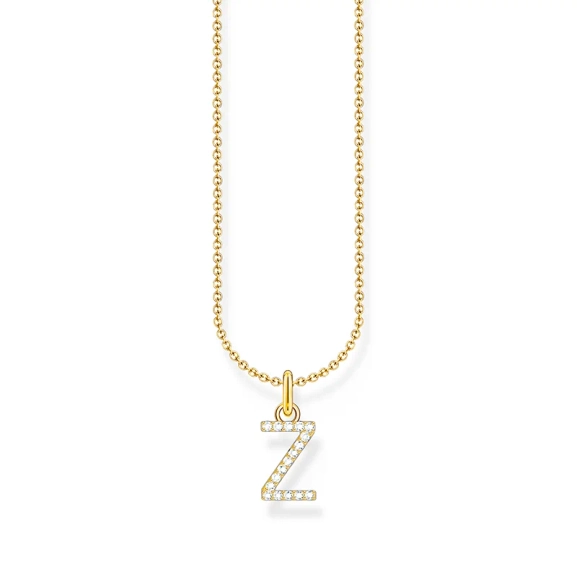 Glittrande Bokstavshalsband Z Guld - Thomas Sabo - Snabb leverans & paketinslagning - Nordic Spectra
