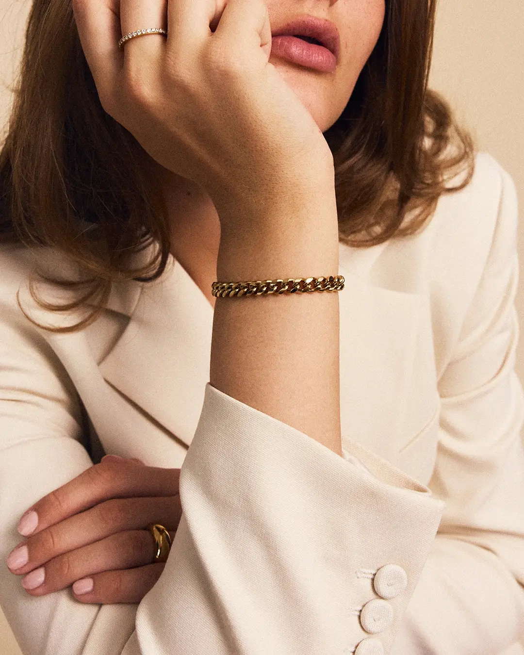 Curb Chain Bracelet Gold - Edblad - Snabba leveranser - Gratis paketinslagning