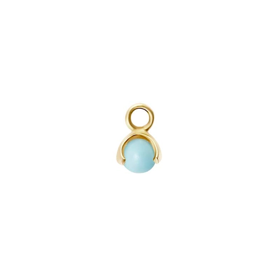 Letters Stone 12 Turquoise Pendant Gold -CU Jewellery - Snabb frakt & paketinslagning - Nordicspectra.se