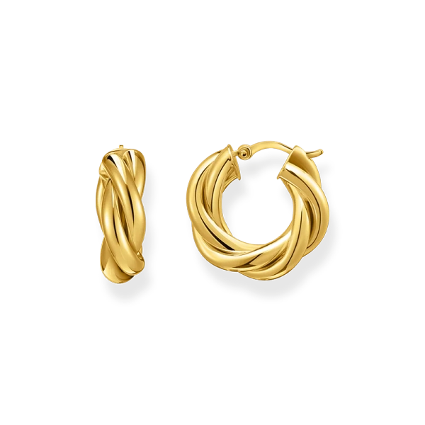 Flätade Hoops Guld - Thomas Sabo - Snabb leverans & paketinslagning - Nordic Spectra