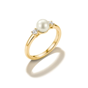 Pearls & Sparkling Stones Ring Gold - Thomas Sabo - Suuri valikoima & ilmainen lahjapaketointi - Nordic Spectra
