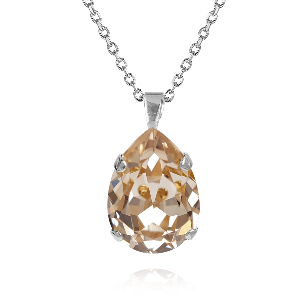 Caroline Svedbom – Classic Drop Necklace Rhodium Silk