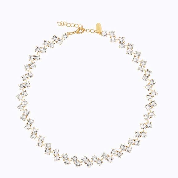 Fiona Necklace Gold Crystal - Caroline Svedbom - Snabb frakt & paketinslagning - Nordicspectra.se