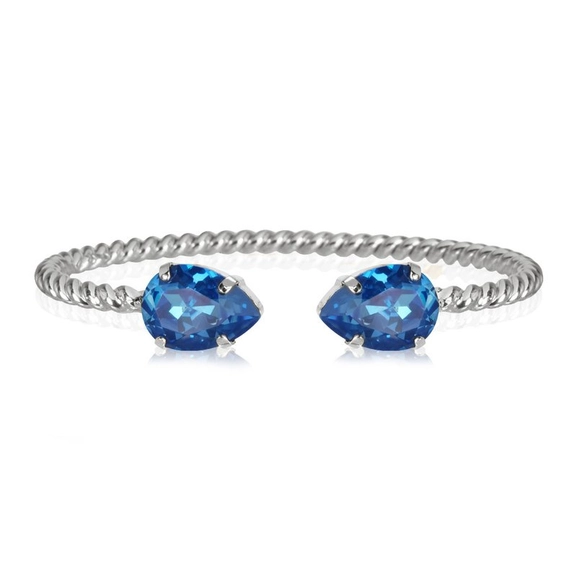 Mini Drop Bracelet Rhodium Royal Blue Delite - Caroline Svedbom - Nopea toimitus ja lahjapakkaus - Nordic Spectra