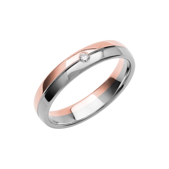 SR4010 Roséguld/Vitguld - Vigsel- & förlovningsringar - Schalins - Fri storleksändring* - Nordic Spectra
