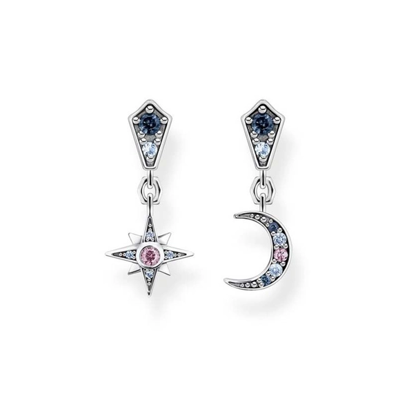 Ohrringe Royalty Stern & Mond Silber von Thomas Sabo, Schneller Versand - Nordicspectra.de