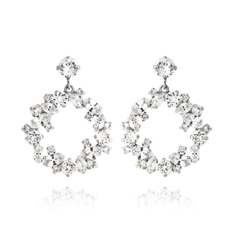 Caroline Svedbom - Circle Of Love Earrings Rhodium Crystal