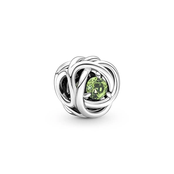August Geburtsstein Frühlingsgrüner Ewigkeitskreis Charm von PANDORA, Schneller Versand - Nordicspectra.de
