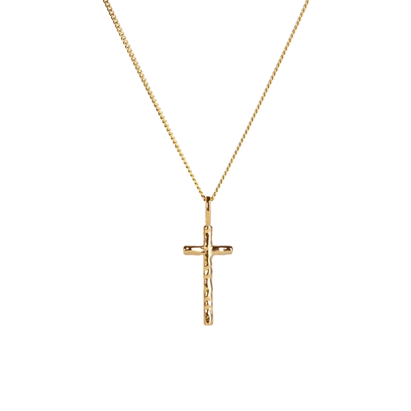 Organic Cross Necklace Gold - Emma Israelsson - Schmuck im skandinavischen Design