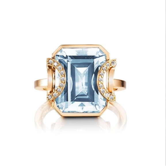Little Magic Star Ring Aquamarine Gold - Efva Attling - Suuri valikoima & ilmainen lahjapaketointi - Nordicspectra.fi