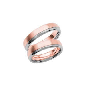 SR3009-5 Rose Gold/White Gold - Wedding & engagement rings - Schalins - Scandinavian design - Nordic Spectra