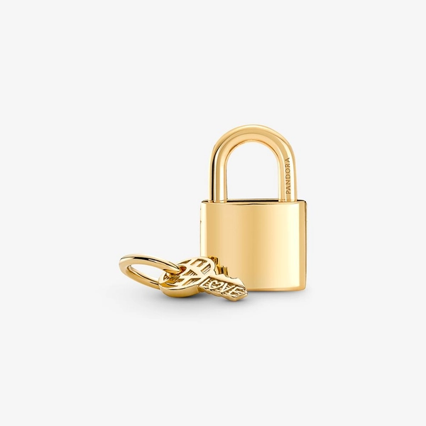 Hänglås & Nyckel Hängberlock Guld - PANDORA - Snabb frakt & paketinslagning - Nordicspectra.se
