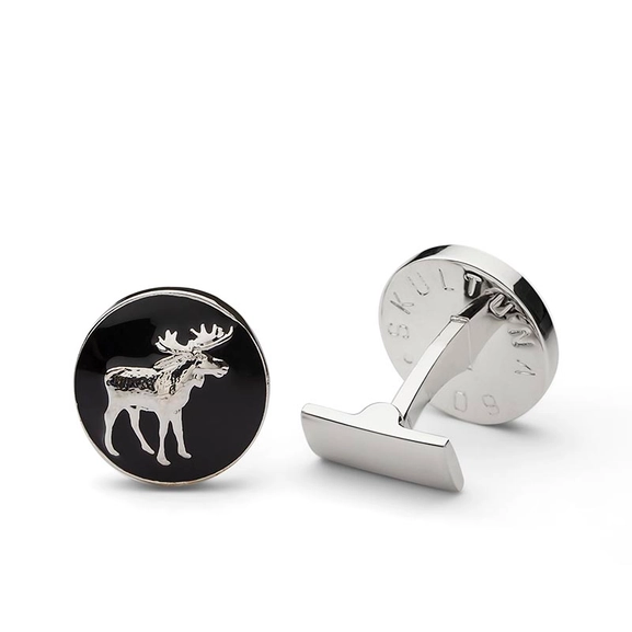 Manschettknappar Hunter The Moose Silver Svart - Skultuna - Snabb frakt & paketinslagning - Nordicspectra.se