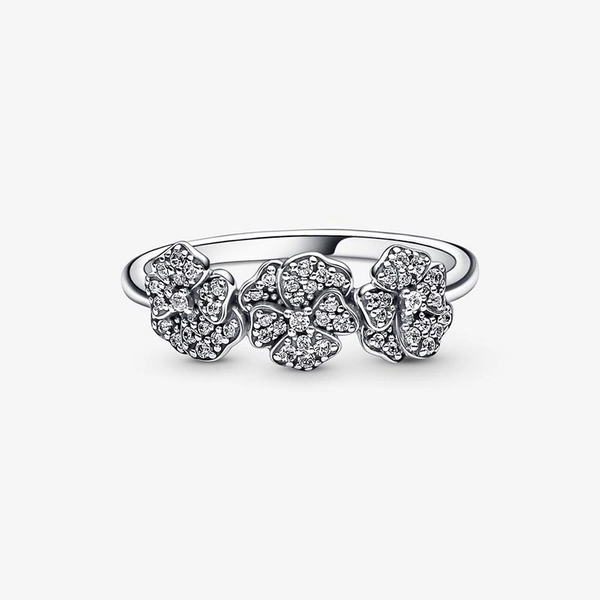 Drei Stiefmütterchen Ring von PANDORA, Schneller Versand - Nordicspectra.de