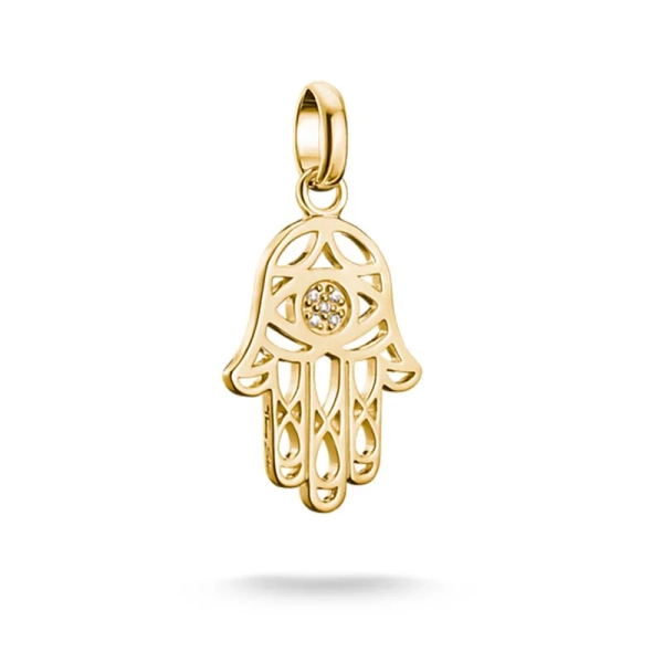 CC Connect Hamsa Hand Berlock Guld i 18K guldpläterat silver med cubic zirconia