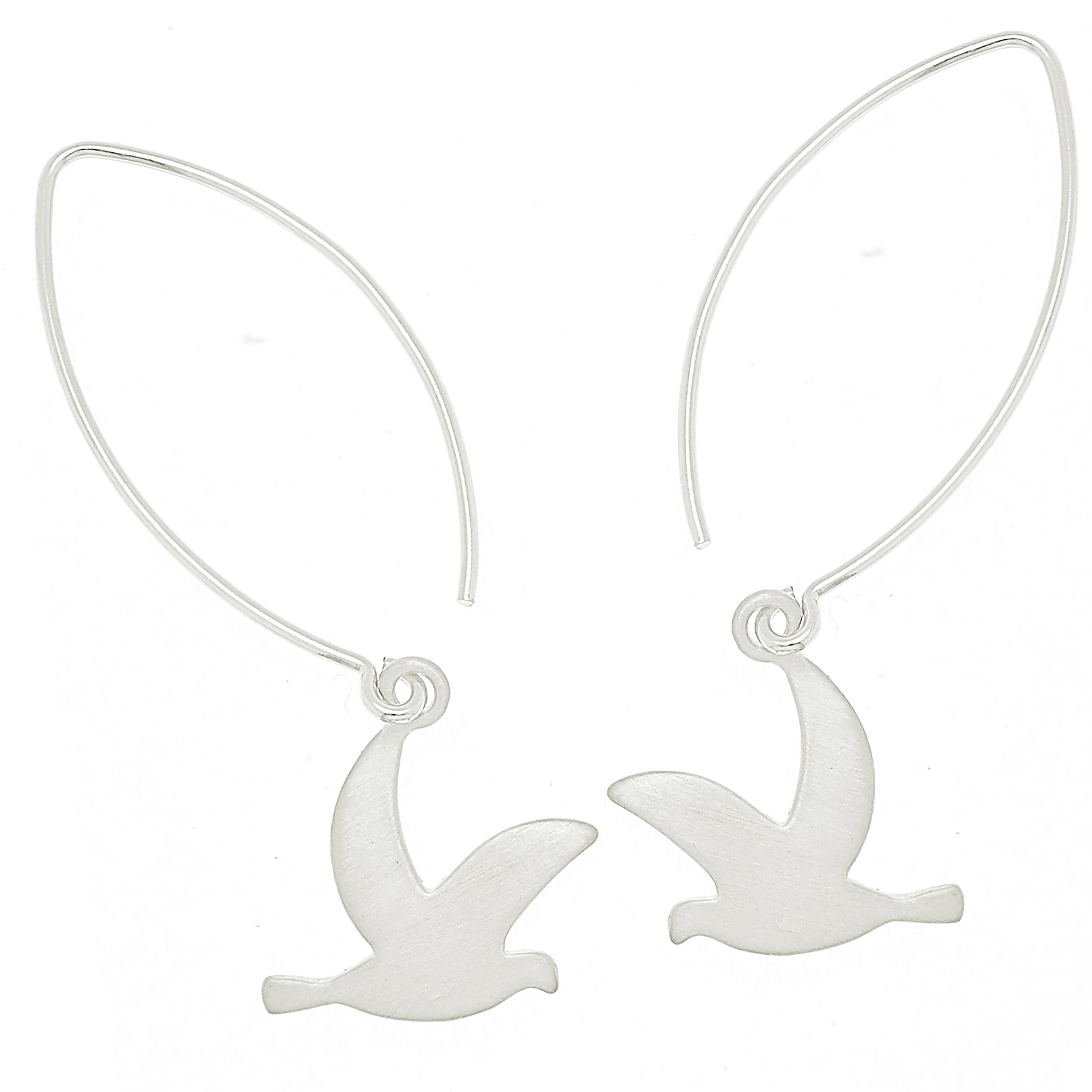 CU Jewellery - Peace Long Ear Silver