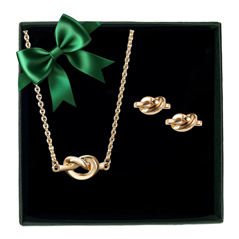 Presentset Love Knot Gold Plated