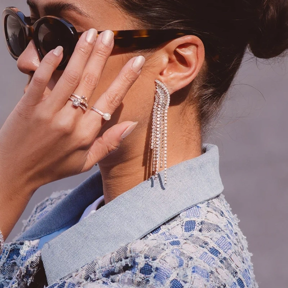 Diana Earrings Gold Golden Combo - Caroline Svedbom - Snabb frakt & paketinslagning - Nordic Spectra