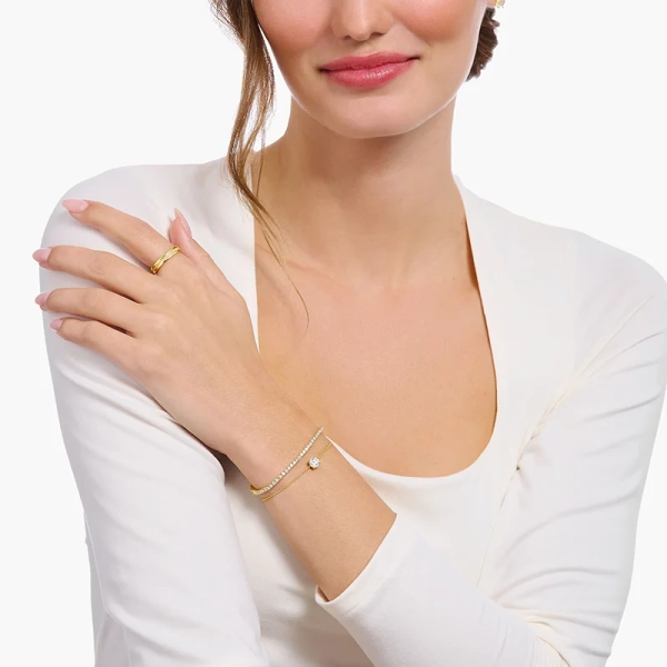 Armband med Glittrande Sten Guld - Thomas Sabo - Snabb leverans & paketinslagning - Nordic Spectra
