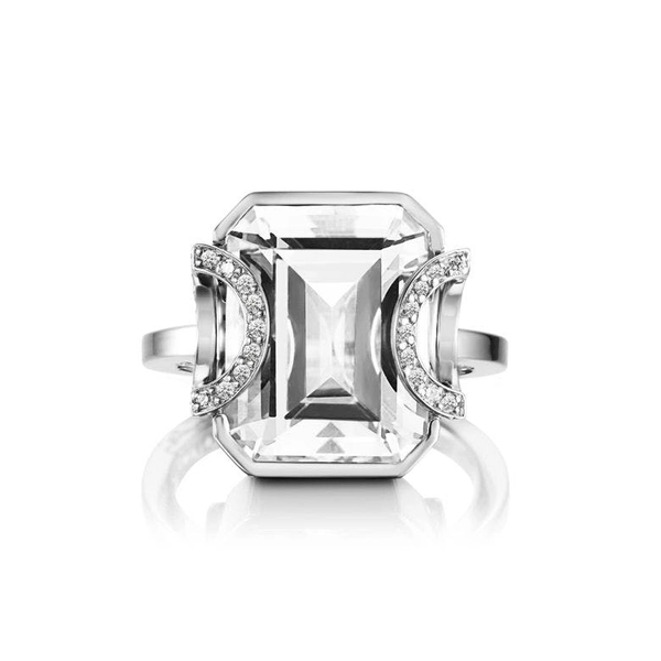 Little Magic Star Ring Crystal Quartz White Gold - Efva Attling ringar - Snabb frakt & paketinslagning - Nordicspectra.se