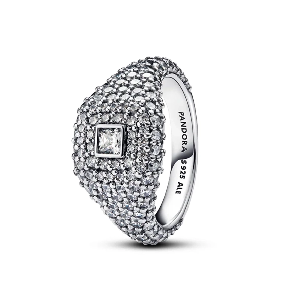 Pavé-Quadrat Cocktailring - PANDORA - Nordic Spectra