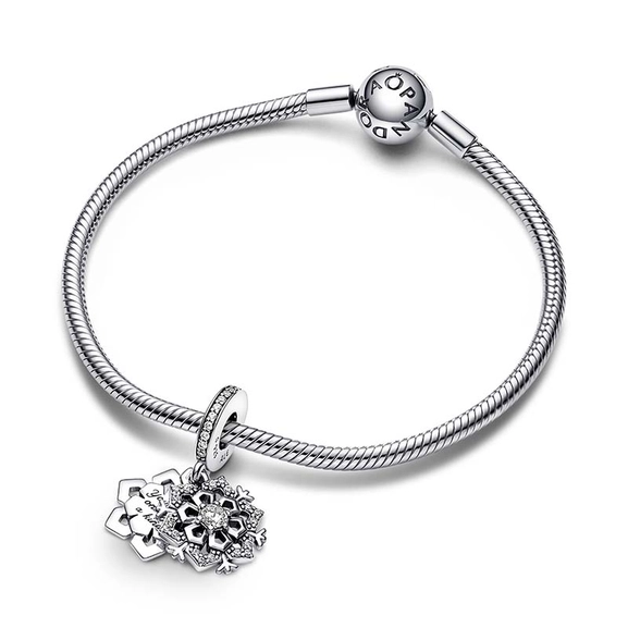 Sparkling Snowflake Double Dangle Charm - PANDORA - Snabb frakt & paketinslagning - Nordicspectra.se