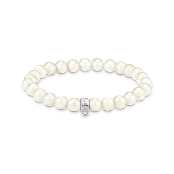 Charm Club Pärlor Armband med odlade sötvattenspärlor och återvunnet silver