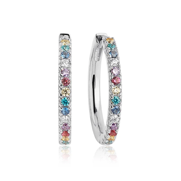 Ellera Grande Örhängen Mix från Sif Jakobs i silver med gnistrande Cubic Zirconia-stenar