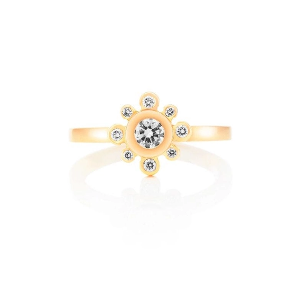 Sweet Hearts Crown Ring 0.19 ct Gold - Efva Attling ringar - Snabb frakt & paketinslagning - Nordicspectra.se