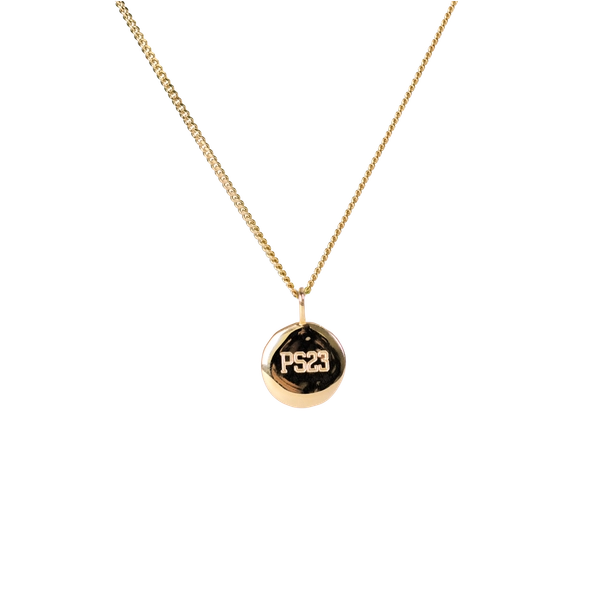 PS23 Organic Coin Gold halsband i 18K guldförgylld mässing med PS23-gravyr