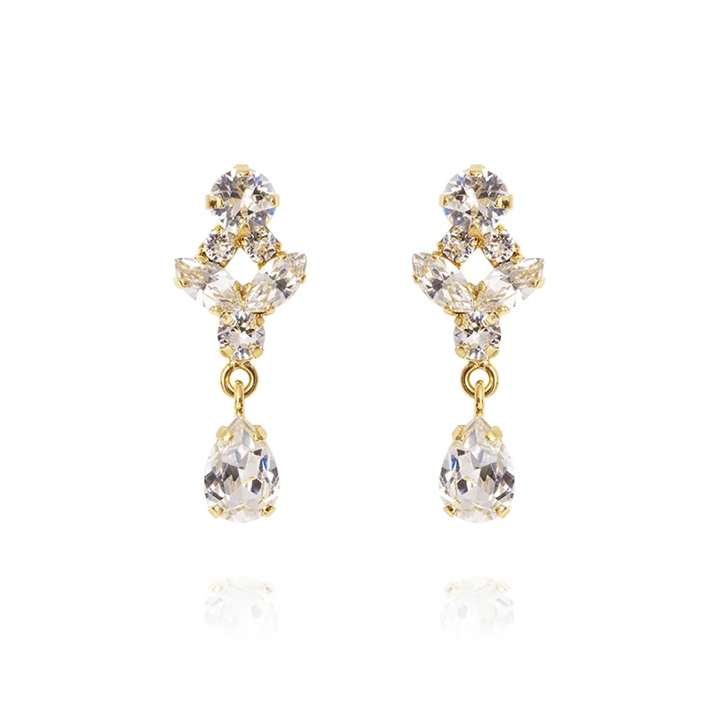 Caroline Svedbom - Like Lovers Do Earrings Gold Crystal