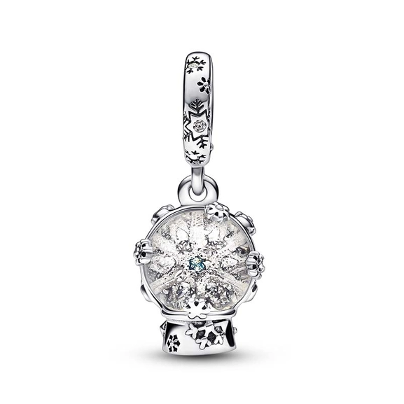 Schneeflocke Schneekugel Charm-Anhänger von PANDORA, Schneller Versand - Nordicspectra.de