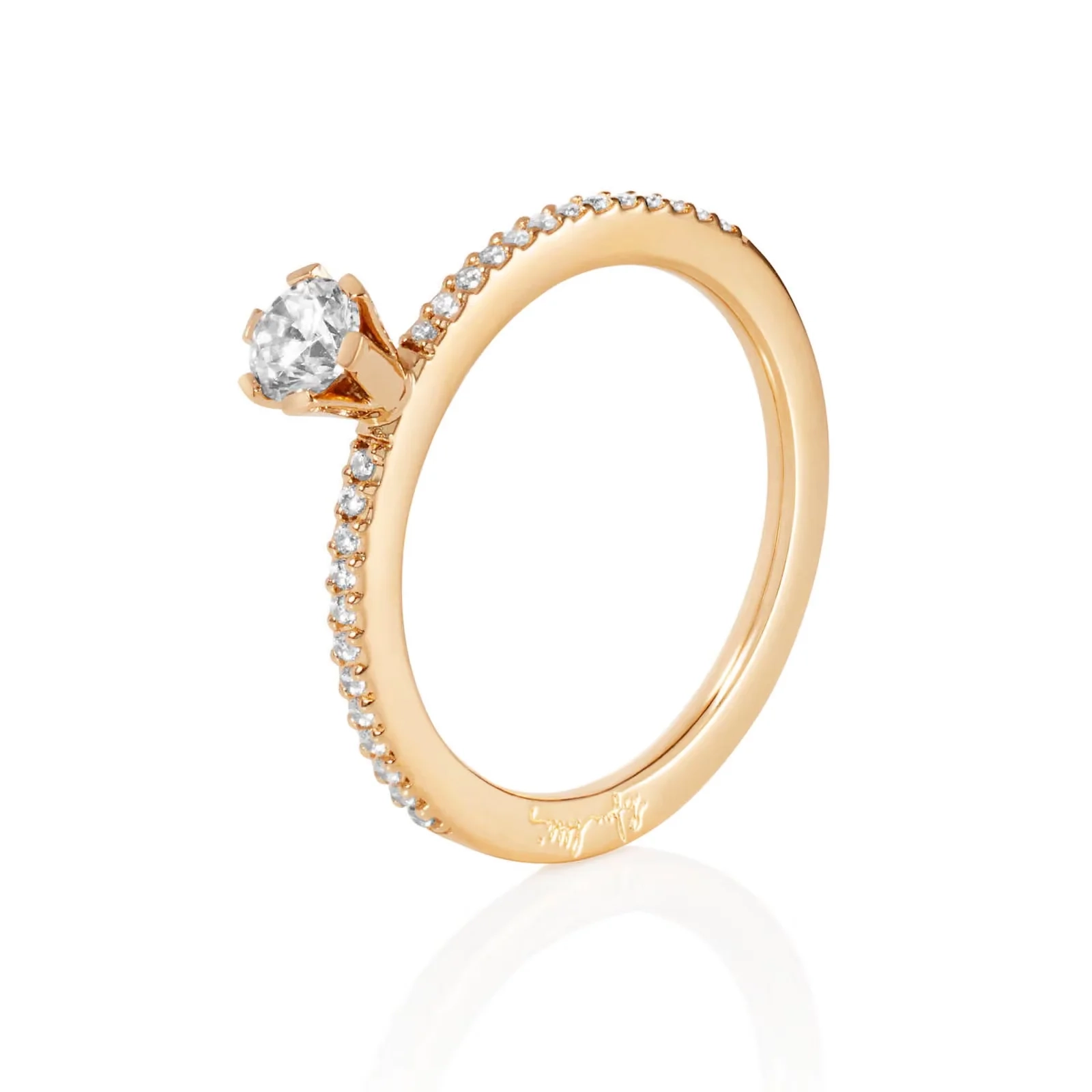 High On Love & Stars Ring 0.30 ct Gold