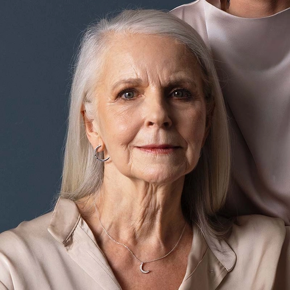 Pencez Moon & Stars Necklace White Gold - Efva Attling - Skandinaviska Designsmycken - Nordic Spectra