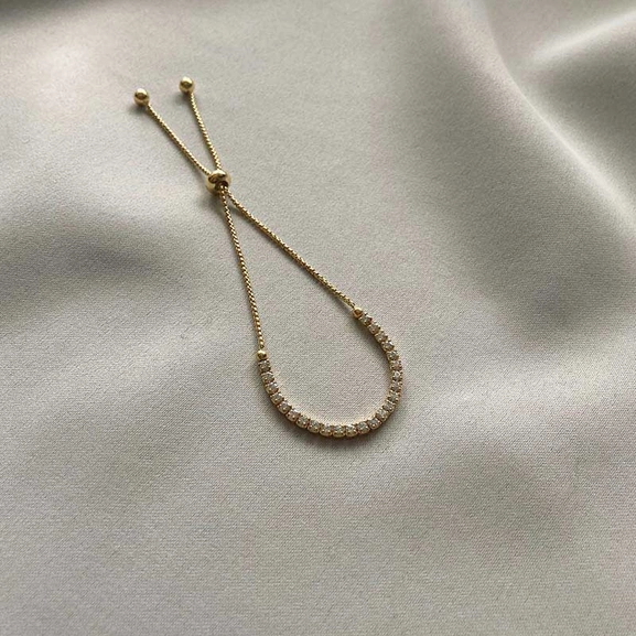 Cubic Slider Bracelet Gold -CU Jewellery - Snabb frakt & paketinslagning - Nordicspectra.se