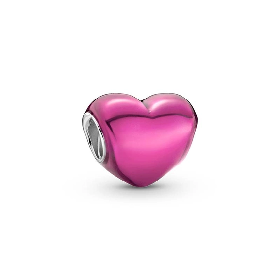 Metallisk Rosa Hjärtberlock - PANDORA - Snabb frakt & paketinslagning - Nordicspectra.se