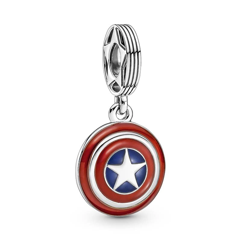PANDORA - Marvel The Avengers Captain America Sheild HĆ¤ngberlock