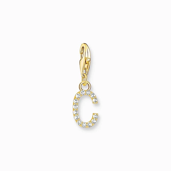 Buchstabe C Gold Steinanhänger - Thomas Sabo - Nordic Spectra