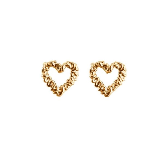18K Gold Heart Earrings - Emma Israelsson - Snabb frakt & paketinslagning - Nordicspectra.se
