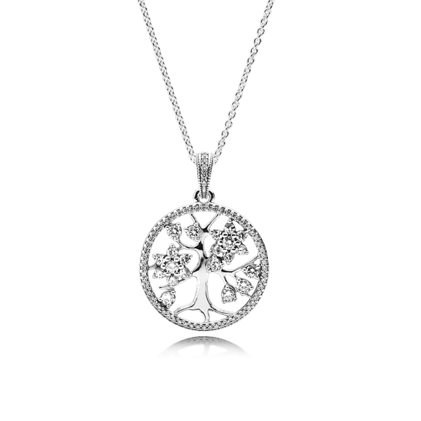 Glittrande Familjeträd Halsband - PANDORA - Snabb frakt & paketinslagning - Nordicspectra.se