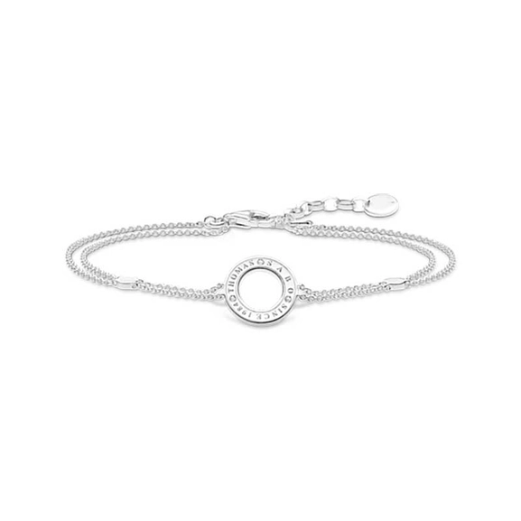 Armband Kreis mit weißen Steinen Silber von Thomas Sabo, Schneller Versand - Nordicspectra.de