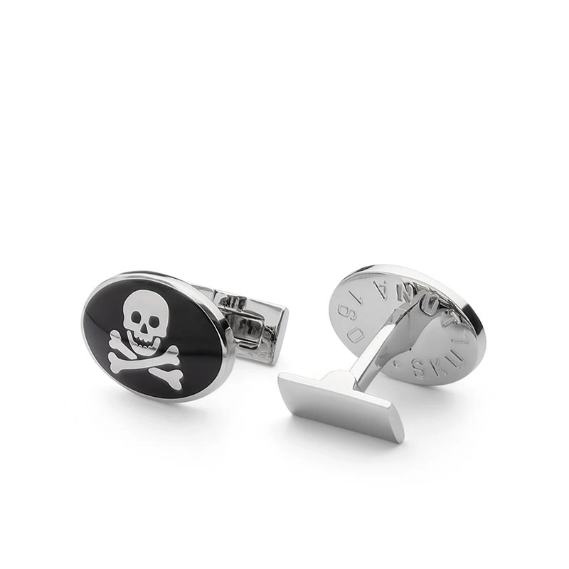 Manschettknappar Ivy Collection, Skull Silver