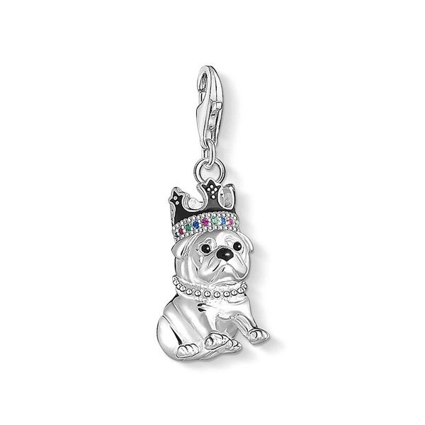 Charm-Anhänger Bulldogge mit Krone von Thomas Sabo, Schneller Versand - Nordicspectra.de