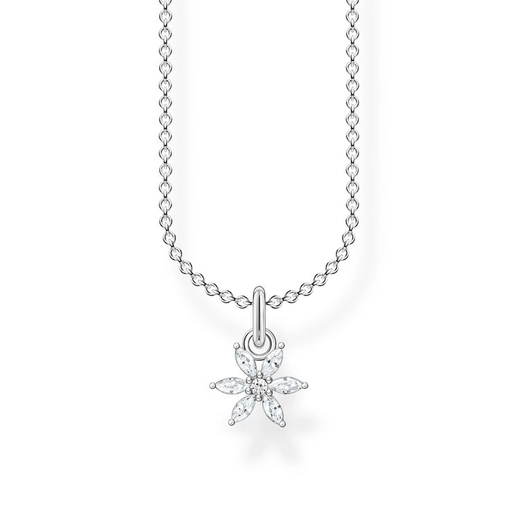 Thomas Sabo - Halsband Blomma med Vita Stenar