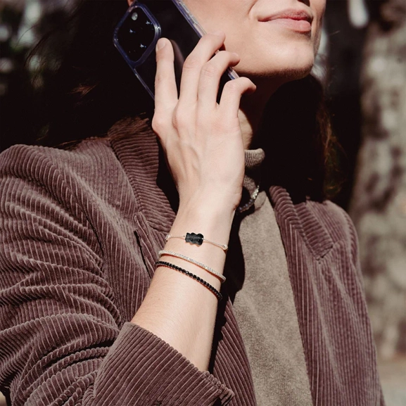 HARIBO Armband Gummibjörn Svart med Pärla & Sten - Thomas Sabo - Snabb leverans & paketinslagning - Nordic Spectra